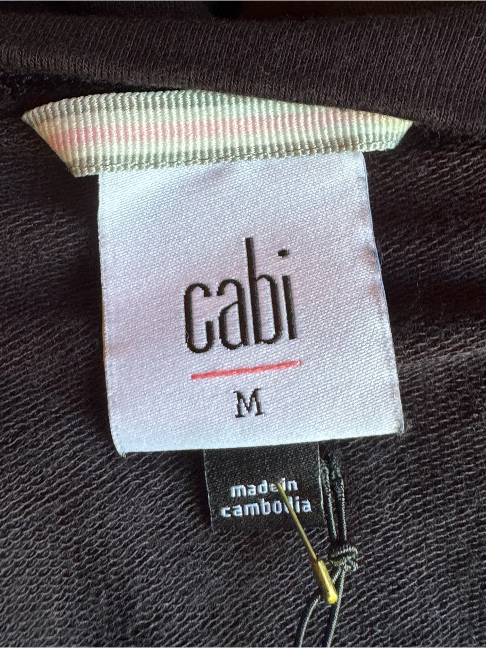 Cabi black peekaboo black long sleeve top medium nwot - Picture 6 of 7